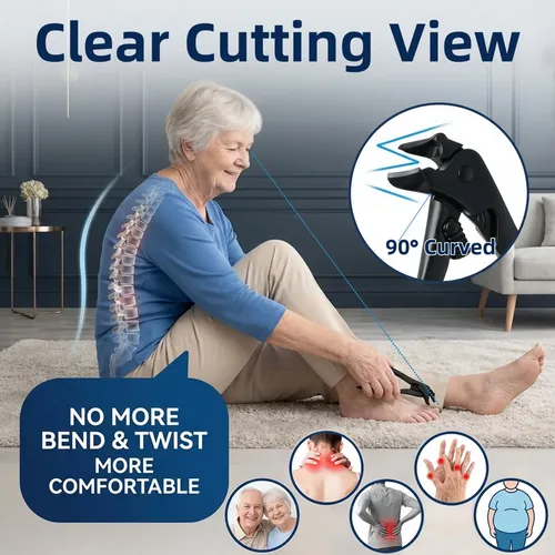 Cortaúñas Zaireg Ergonómico Estilo Alicate Plateado