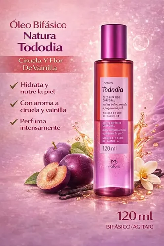 Natura Tododia Ciruela Flor De Vainilla Oleo Bifasico 120ml