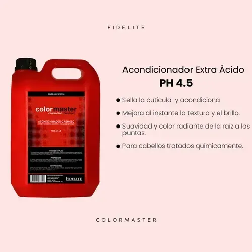 Acondicionador Fidelite Crema Ácida Ph4.5 Color Master 5000m