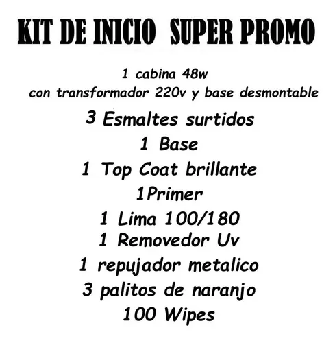 Kit Inicial Manicuria 48w 220v Removedor Cabina Led/ Uv