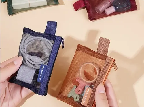 Bolso Cosmético Del Maquillaje Del Bolso De La Gris/2pzs ..