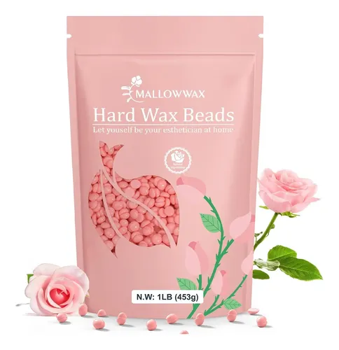 Mallowwax Cera Dura Rosa Pink Rose 1lb Para Piel Sensible