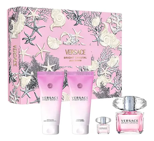 Versace Bright Crystal Mujer Perfume Set 90ml Perfumeria!
