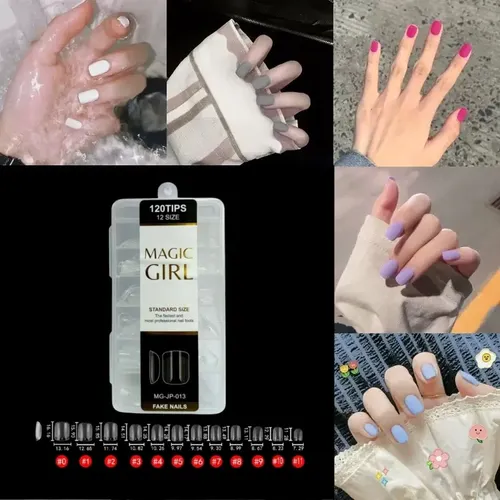 Uñas Postizas Gel Suave Transparentes Caja Con 120 Unidades