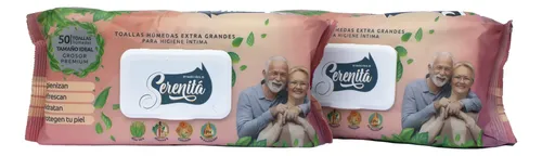 Toallas Xl Húmedas Serenita Higiene Íntima Adultos 3 Packs