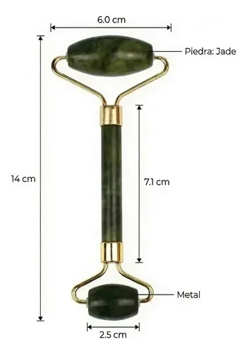 Masajeador Set X2 Doble Rodillo Jade Facial Corporal Drenaje Veoquiero