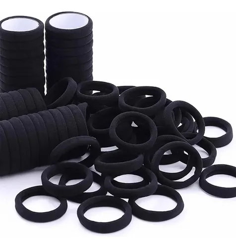 500pcs Elasticsolid Black Hair Ties Daily Hair Accessories Negro