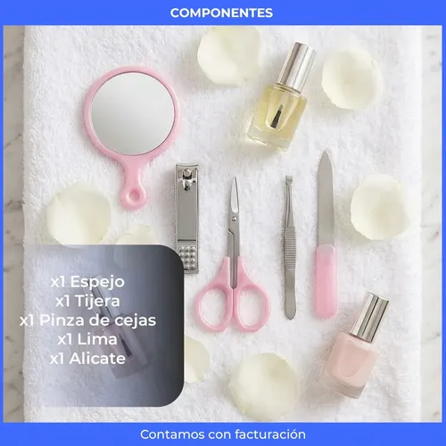 Set Manicura Iupi Shops Kit 5 Piezas Corta Uñas Alicate Lima Pinza