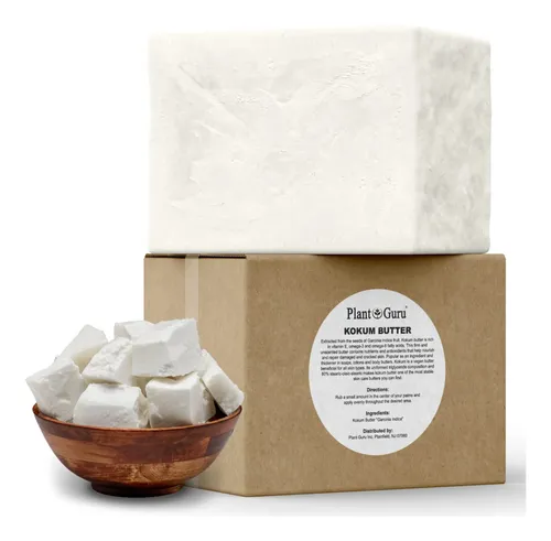 Manteca Kokum Plant Guru, 2,27 Kg, 100% Pura Y Natural Para