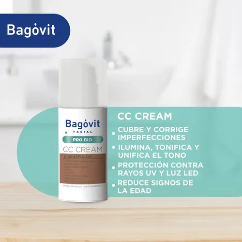 Cc Cream Facial Bagóvit Pro Bio 50 Gr