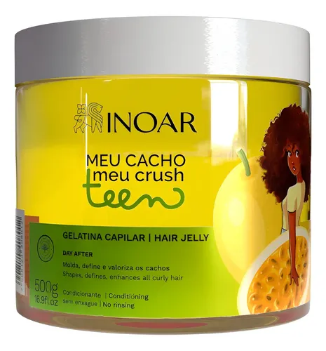 Inoar Gelatina Capilar Para Rulos Meu Cacho Maracuya X500ml