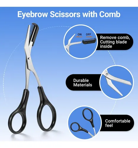 Kit De Cejas Tsmaddts 8 En 1 Con Tijeras, Pinzas Y