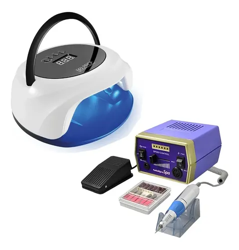 Kit Cabina UV LED 75W Belprof X2 Plus + Torno TekniKpro Spa Manos Pies