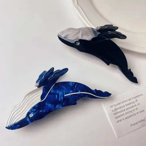 Pinza De Pelo De Animal Con Forma De Ballena Para Mujer