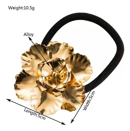Cxro Gomas Elásticas Con Flor Para Mujer, Set De 4 Piezas Co