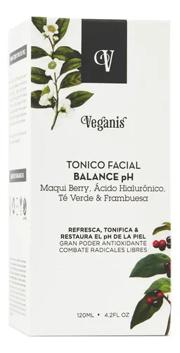 Veganis Tonico Facial Balance Ph 120ml Momento de aplicación Día/Noche Tipo de piel Todo tipo de piel