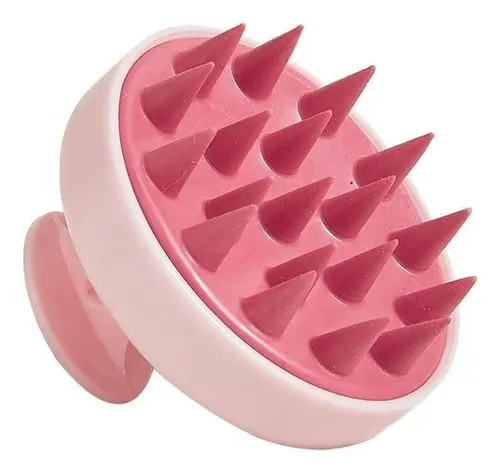 Masajeador De Cuero Cabelludo De Silicona, Champú, Cepillo,  1pc/violet