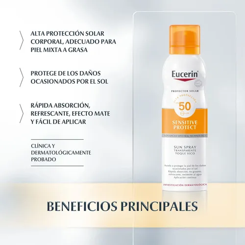 Eucerin Protector Solar Spray Toque Seco Fps 50 X 200ml