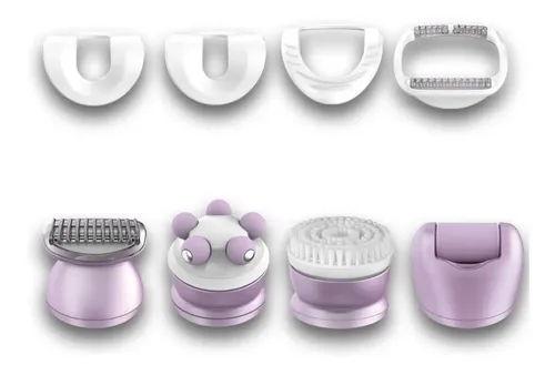 Depiladora Eléctrica Ga.ma Oasis Supreme Usb 8 Accesorios Color Blanco/Violeta