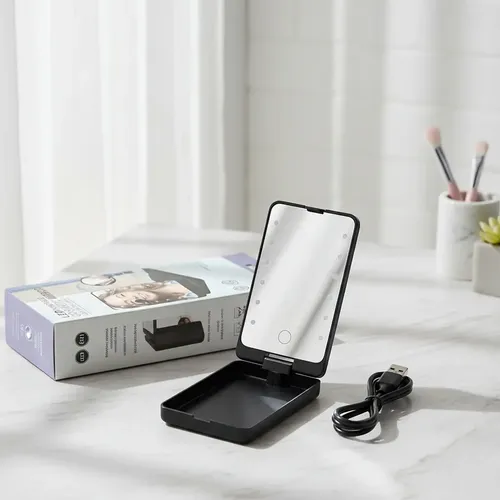 Espejo Con Luz Led Rotacion 360° Para Colocar Accesorios