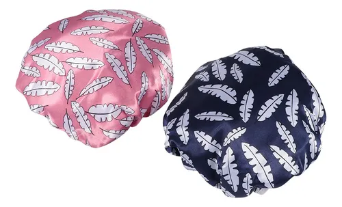 Gorro De Ducha Con Estampado Elegante, 2 Unidades, Para Baña