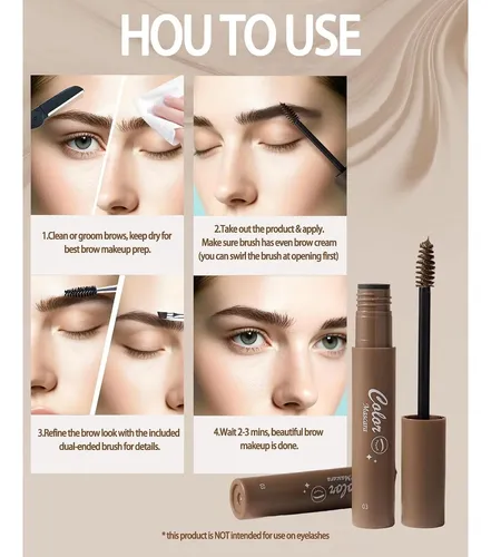 Gel Tintado Para Cejas Impermeable Marrón Oscuro