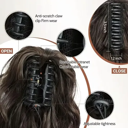 Pinza De Pelo Sintético Para Semirrecogido Con Coleta