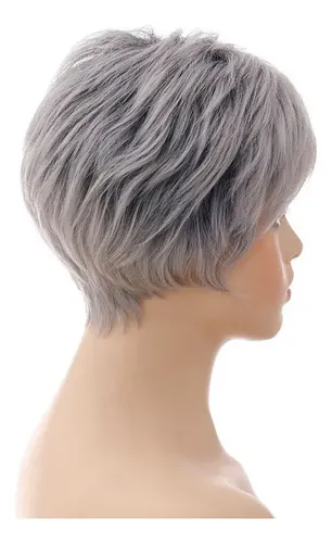 Pelucas De Mujer, Cabello Corto, Cabello Humano, Tallas . .
