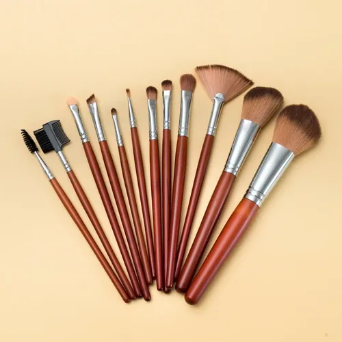 Set De Brochas Y Pinceles Para Maquillaje X 12 P1850