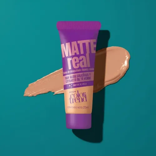 Base De Maquillaje Liquida Matte Real Color Trend Avon