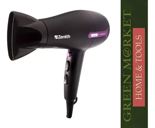 Secador De Pelo Cabello Zenith Juliette 2200w 2 Vel 3 Temp Color Negro