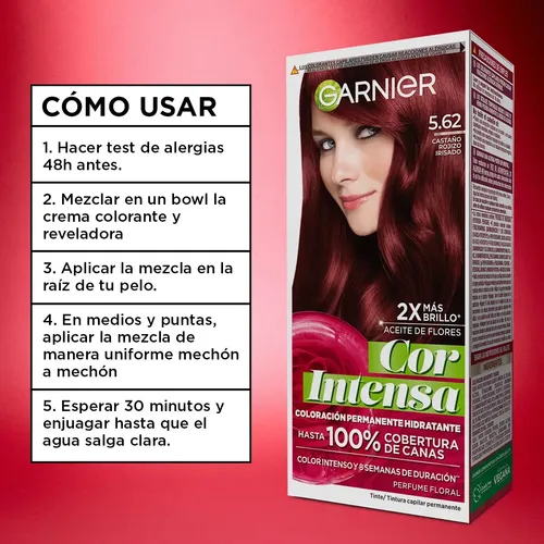 Kit Tintura Permanente Cor Intensa Tono 5.62 Garnier