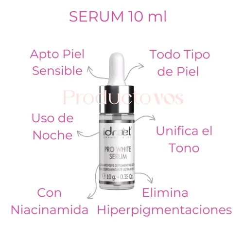 Rutina Skincare Noche Manchas Blanqueadora Pro White Idraet