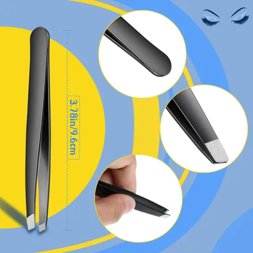 Pinzas De Cejas Mudder Acero Inoxidable 24 Unidades Precisió
