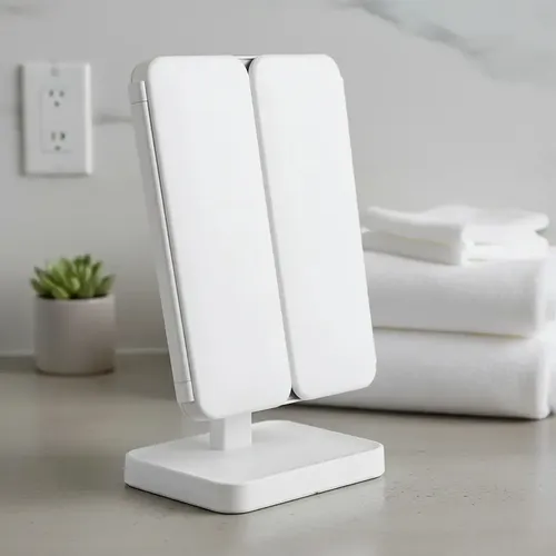 Maquillaje Espejo Led Recargable 3 Modos De Aumento 1x 2x 3x