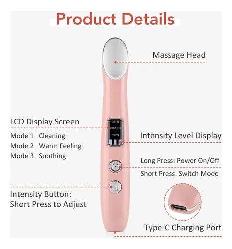 Dispositivo Facial Vibratorio Con Masajeador En Compresa Eye