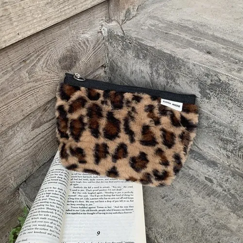 Neceser De Maquillaje De Felpa Con Cierre Y Diseño A La Moda