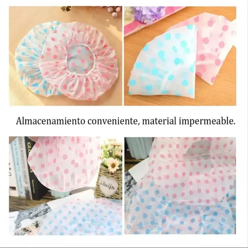 ` L 6 Gorro Baño Capa Elástico Impermeable Plástico U