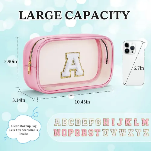 Bolsa De Maquillaje Yoolife Initial Clear Toiletry Para Viaj