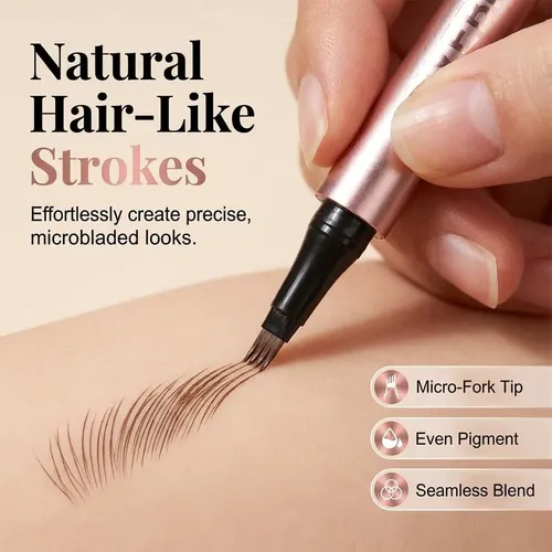 Microblading Eyebrow Pen 4-tip Light Brown