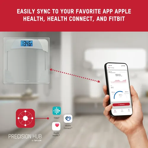 Báscula De Baño Digital Taylor De Vidrio Con Capacidad Para