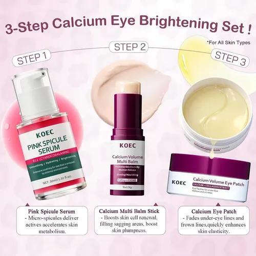 Set Anti-edad Con Suero Rosa Y Parches Para Ojos