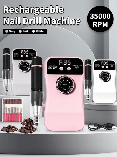 Lima Uñas Dmj230 35000rpm Portátil Pantalla Lcd Pulir Uñas