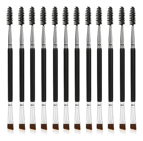 * 12 Brochas Para Delineador Ojos Cejas Y Aplicador De