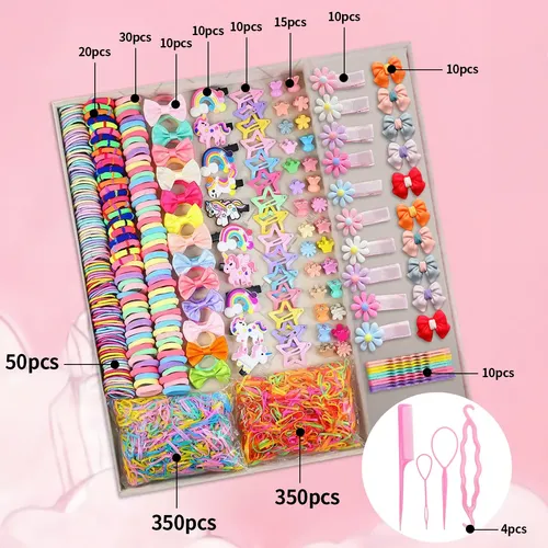 Miniligas 2026 934 Piezas Para Cabello Elásticas Dama