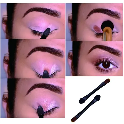 10 Brochas De Esponja Para Sombras De Ojos De Doble Cara