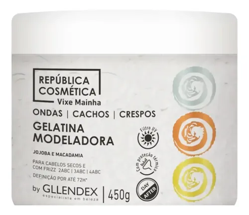 Gllendex Vixe Mainha Gelatina Modeladora Para Rulos 450gr