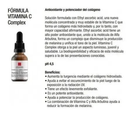 Vitamina C Gel Antioxidante Afirmante Aclarante Lidherma