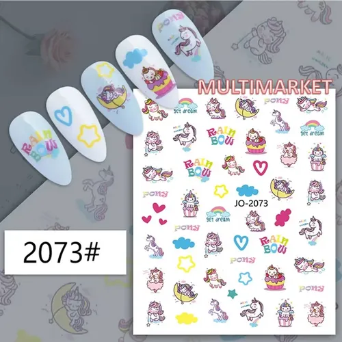 Stickers Autoadhesivos P/uñas Motivos Infantiles, Personajes