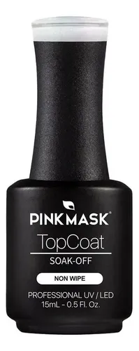 Esmalte Gel Top Sellador Transparente Pink Mask Profesional para Uñas Brillantes 15 mL
